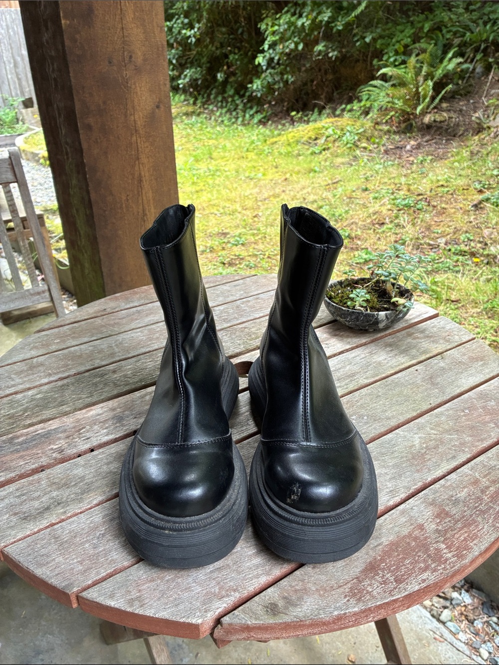Alohas Black Women's Platform Ankle Boots